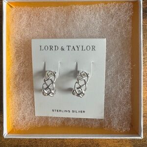 Lord & Taylor Silver Knot Earrings Timeless Design